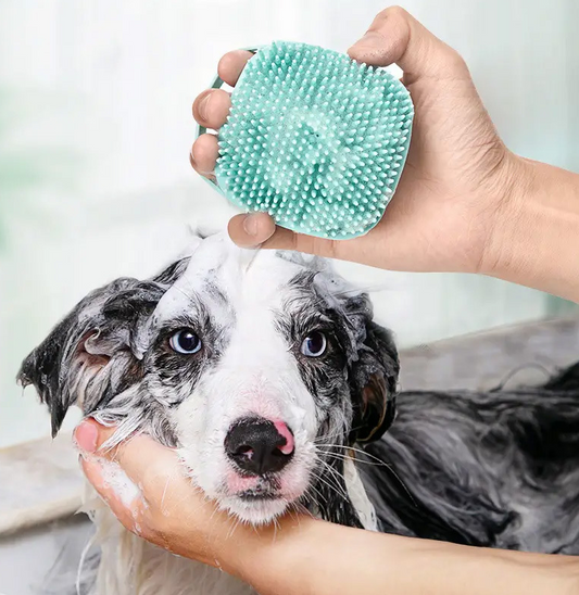 Brosse en Silicone avec Réservoir de Savon – Nettoyage Facile et Efficace !🐾🛁